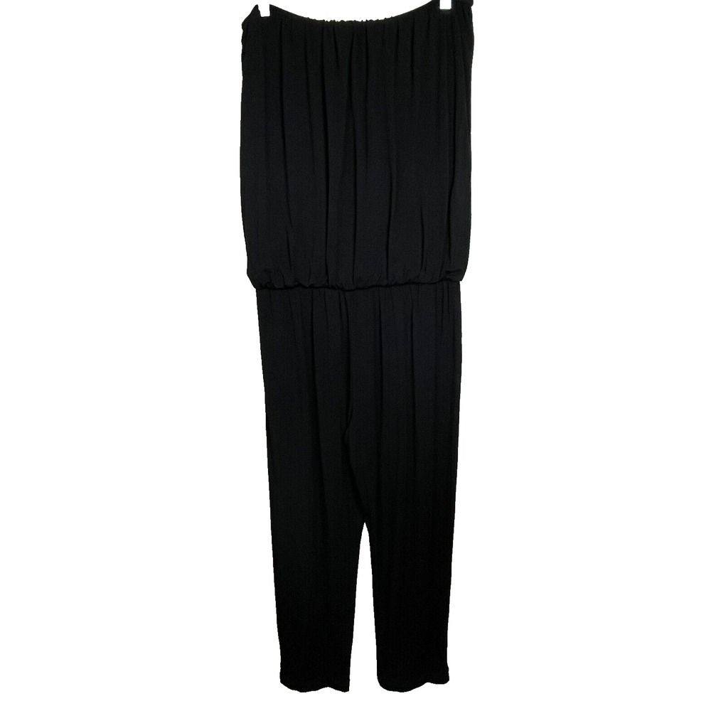 YOUNG FABULOUS & BROKE YFB Strapless Jumpsuit Womens Medium Black Quiet Luxury